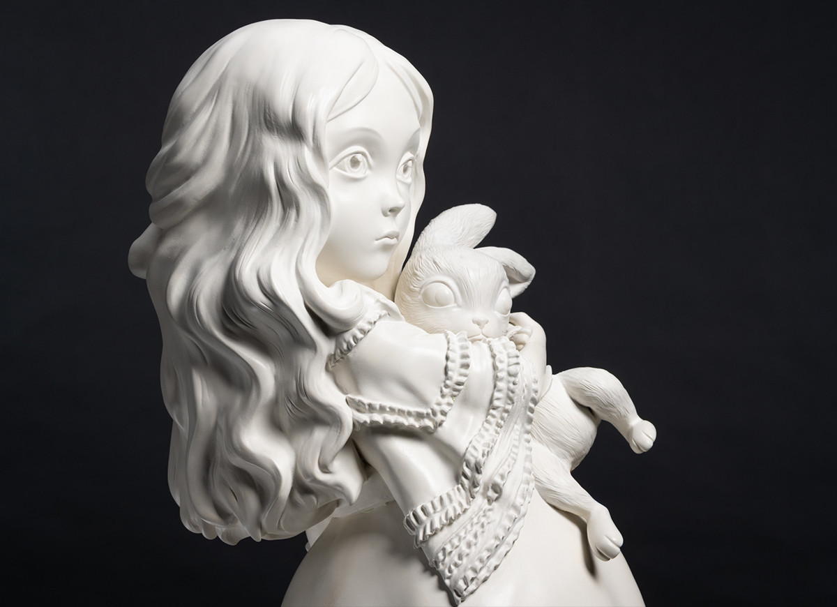 Alice - lapin - porcelaine - horizontal