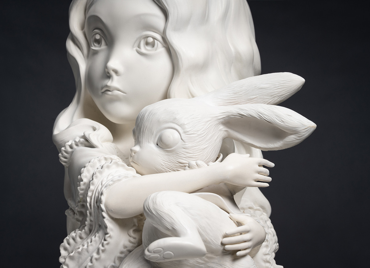 Alice - lapin - porcelaine - horizontal
