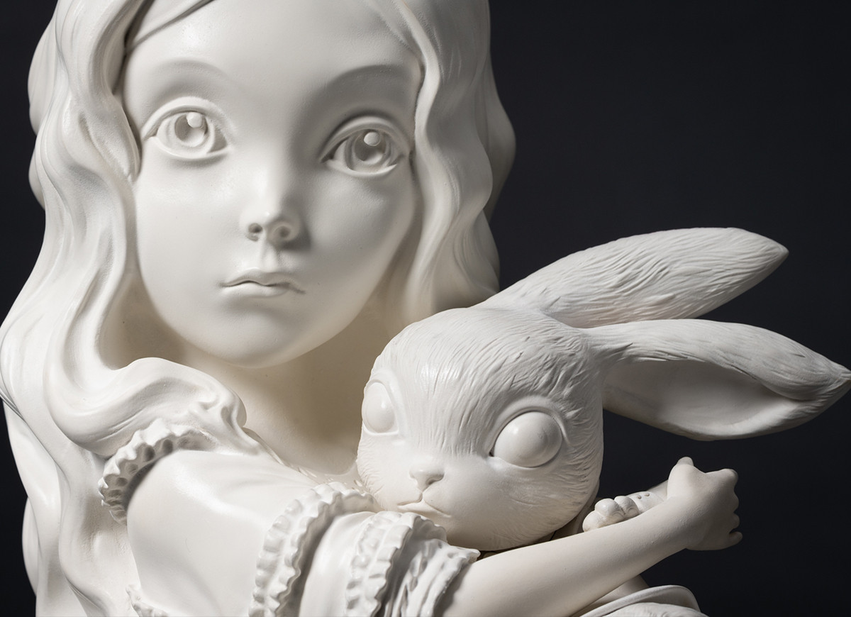 Alice - lapin - porcelaine - horizontal