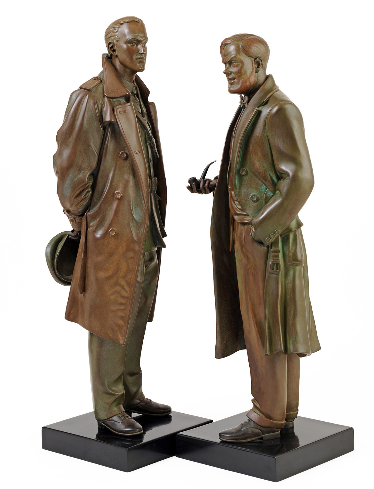 blake et mortimer en pied - résine - vertical