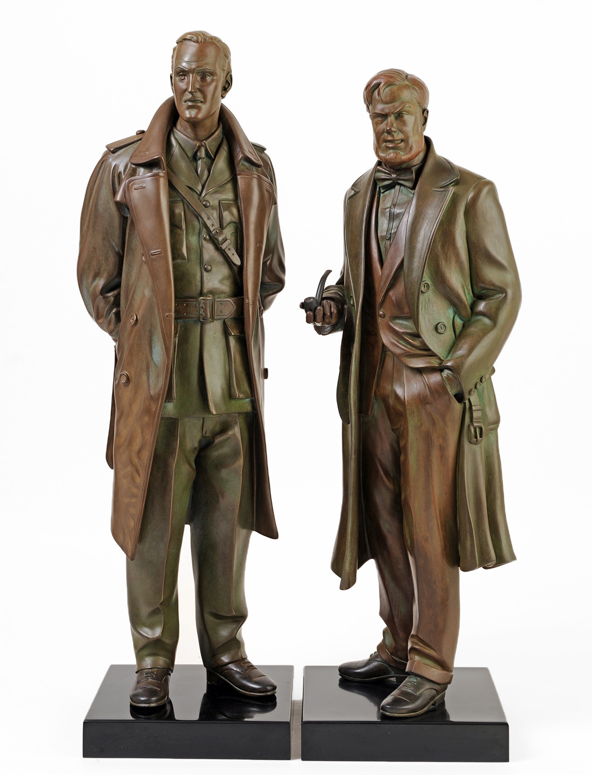 blake et mortimer en pied - résine - vertical