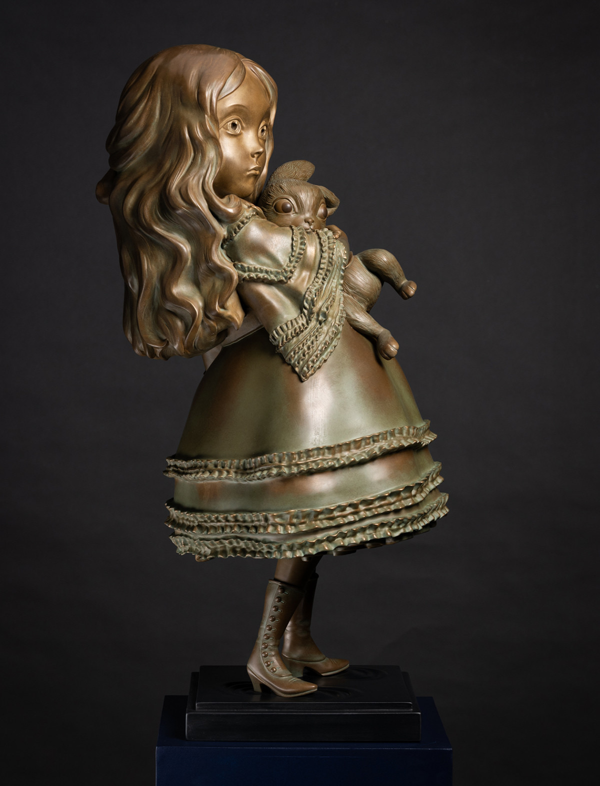 Alice - lapin - bronze - vertical