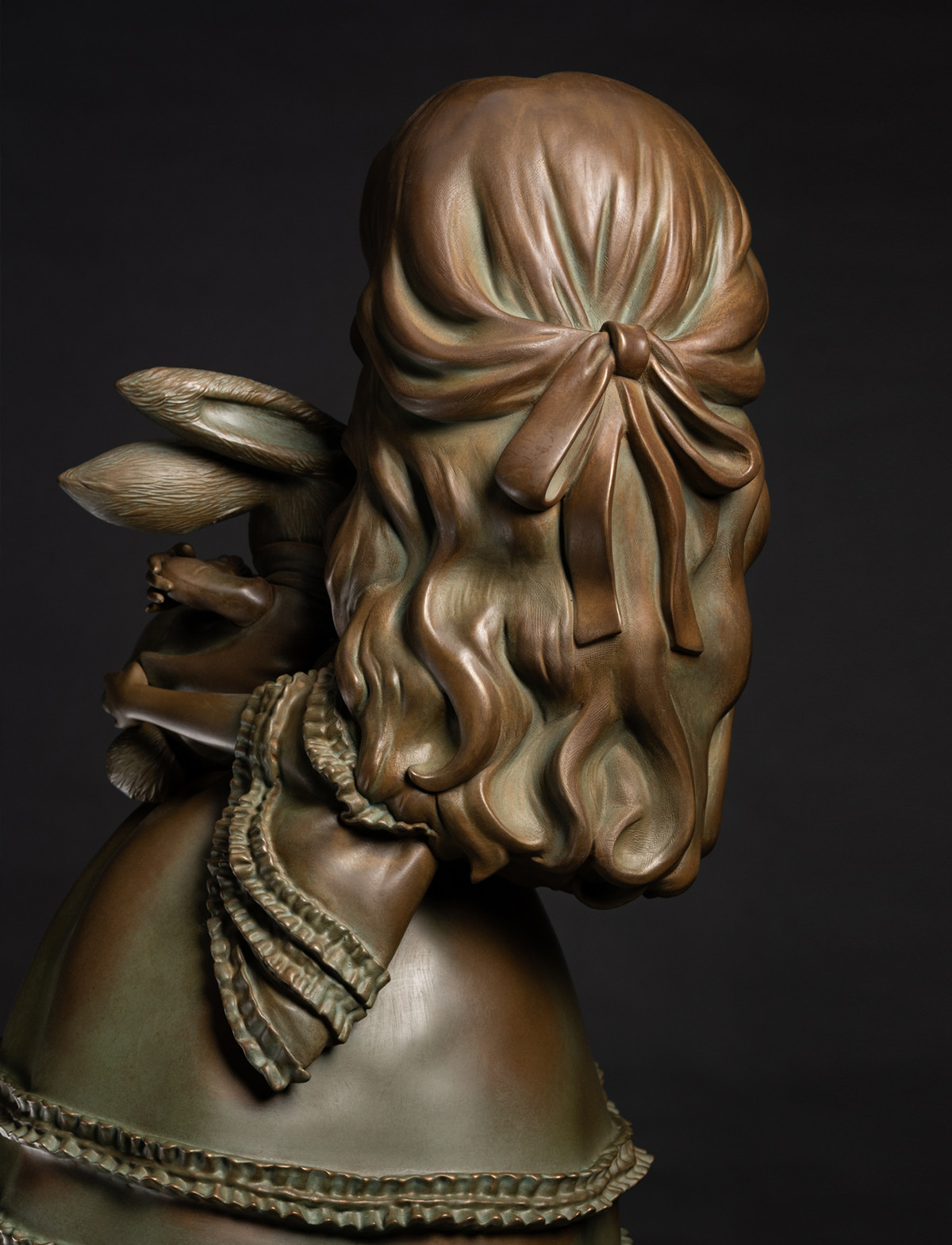 Alice - lapin - bronze - vertical