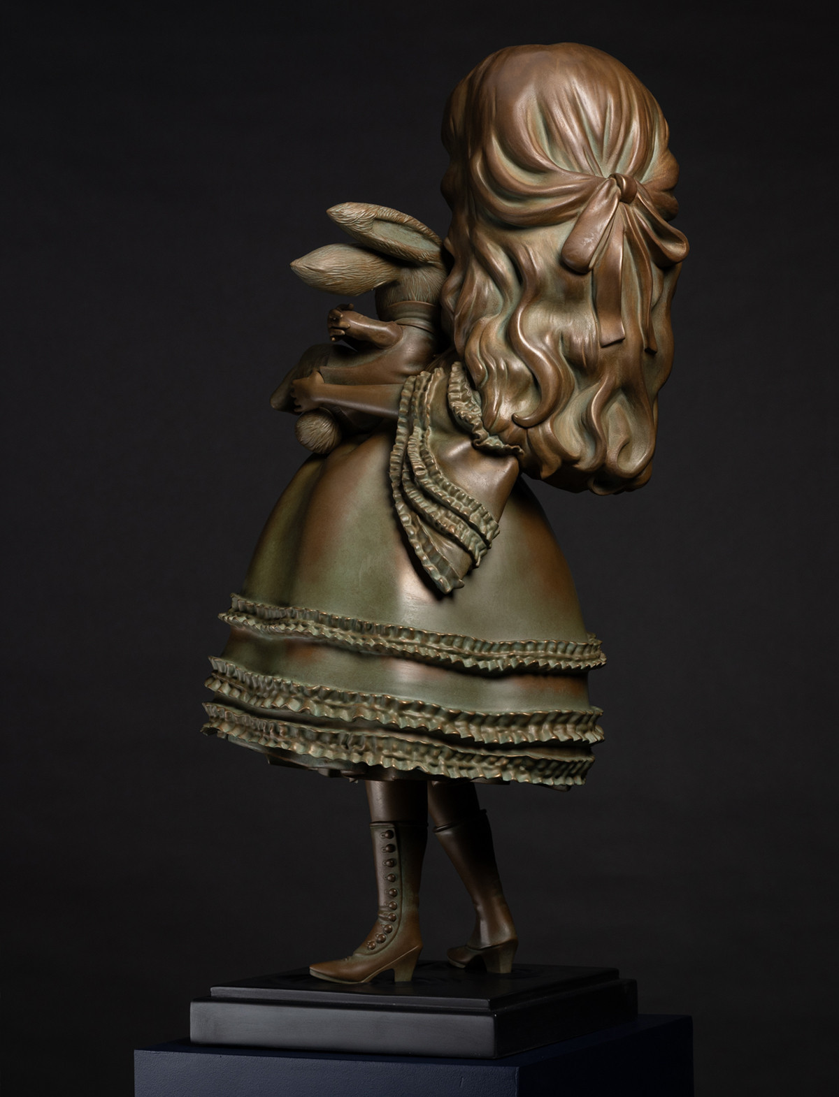 Alice - lapin - bronze - vertical