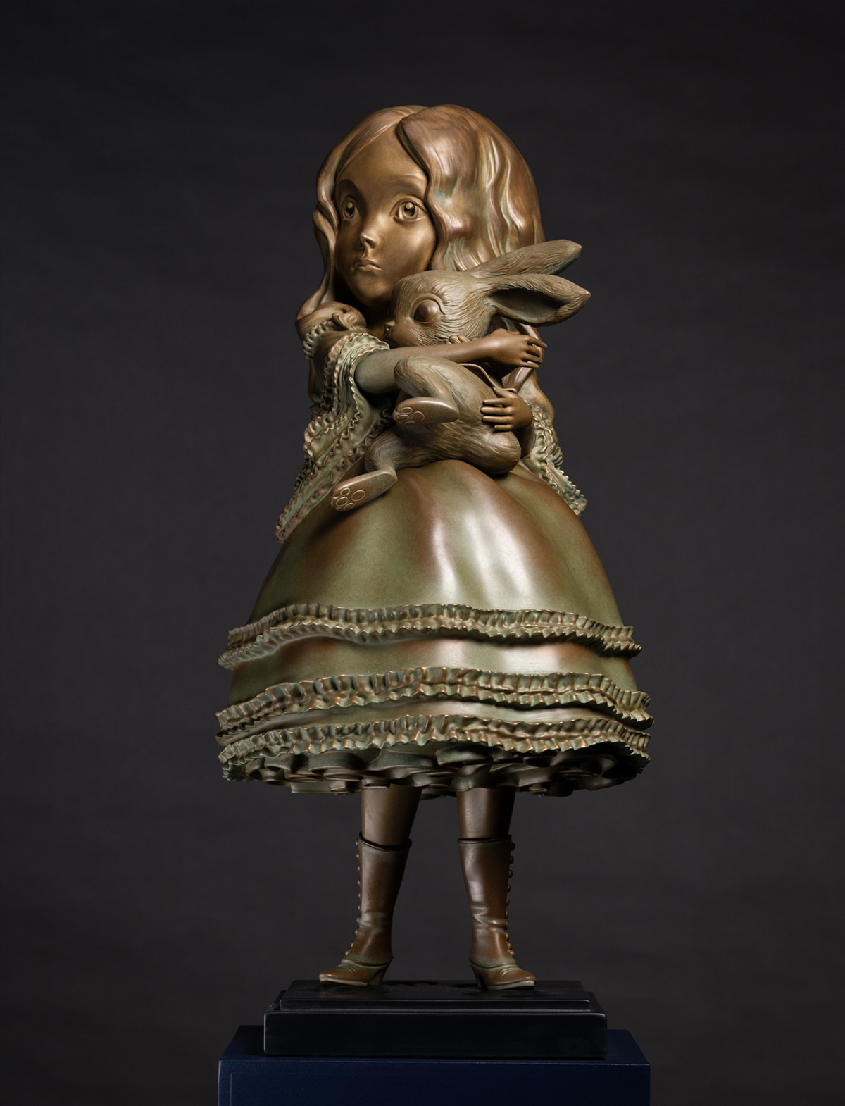 Alice - lapin - bronze - vertical