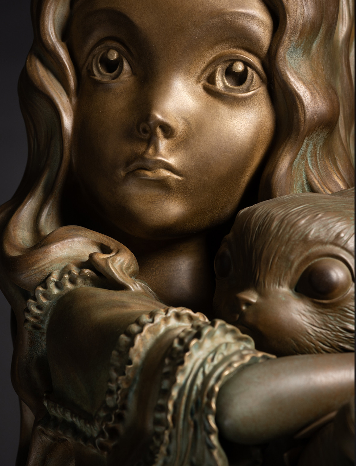 Alice - lapin - bronze - vertical