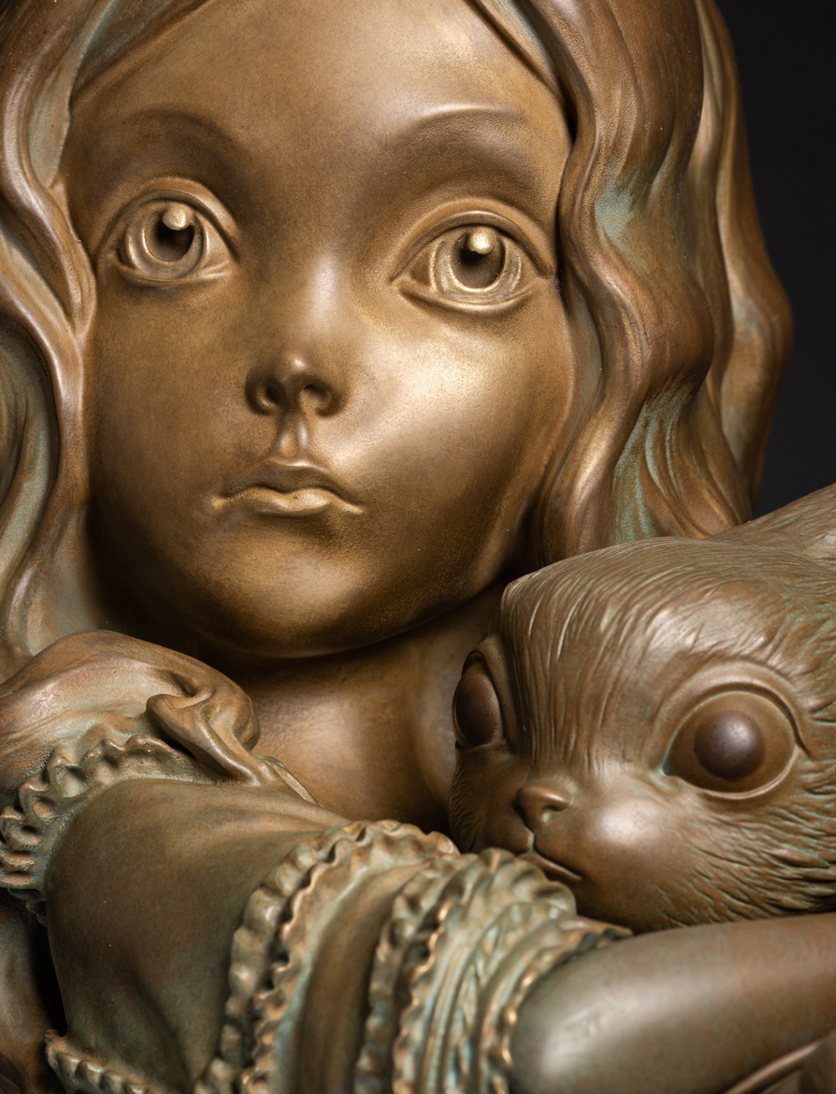 Alice - lapin - bronze - vertical