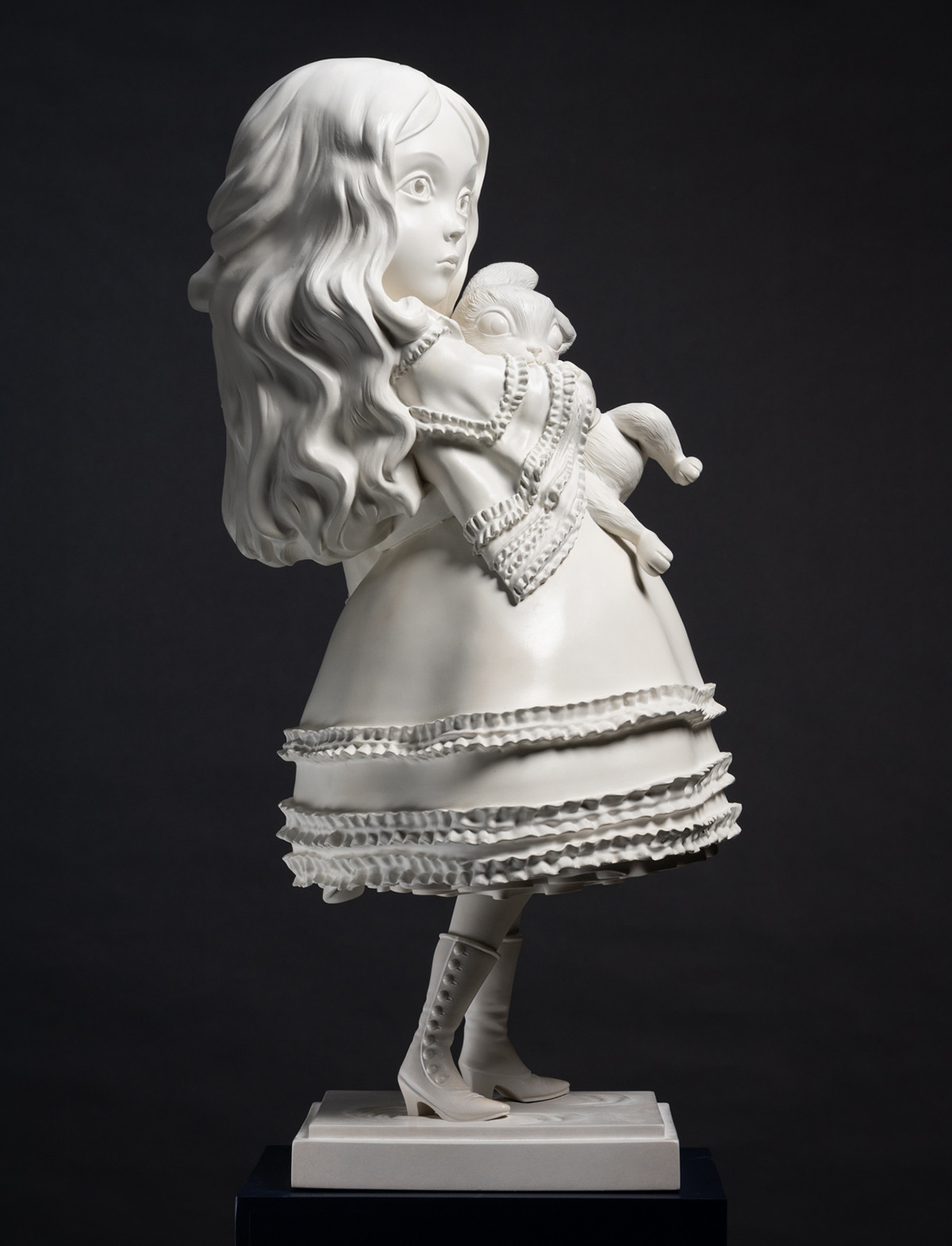Alice - lapin - porcelaine - vertical